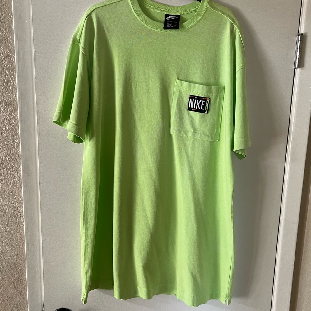 Nike green t-shirt dress. Washed out green color. Sz L. Work a couple of times.